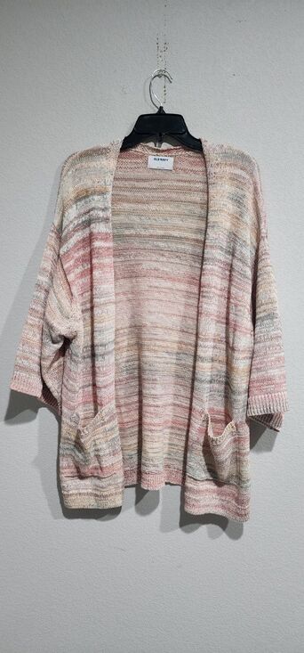 Old Navy Sweaters - Old Navy Cardigan Knit Sweater Women's Multicolor Pockets Size M 3/4 Sleeves